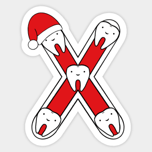 Letter X (Happimola Christmas Alphabet) Sticker